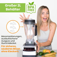 Thumbnail for optimum 9200A standmixer hochleistungsmixer blender 2l behälter bpa freo